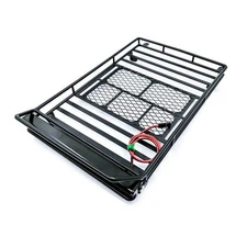 1:10 Metal Roof Luggage Rack & Light For Traxxas TRX4 Ford Bronco Axial SCX10 G