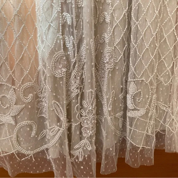 NWT DB Studio Beaded Lace Long Sleeve Wedding Dress Size 2 GORGEOUS SOLD OUT image 6