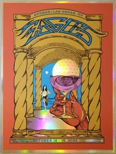 2024 Eagles - Las Vegas Silkscreen on Foil Concert Poster by Matt Cliff