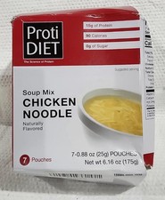 ProtiDIET High Protein Chicken Noodle Soup, 15g Protein Fat free BB 7/25