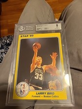 1984-85 Star Court Kings 5x7 Larry Bird BGS 8 #18 Boston Celtics HOF 