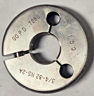 Gauge BORE RING 3/4-32 NS-2A GO .7286 Thread Plug Gage