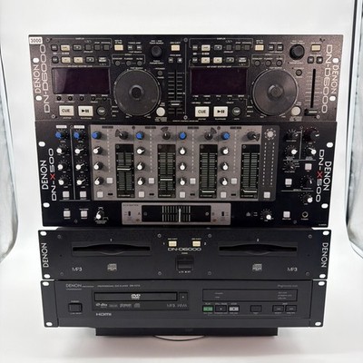 Denon DN-D6000 Dual CD Player DN-X500 Mixer DN-V210 DVD Stack