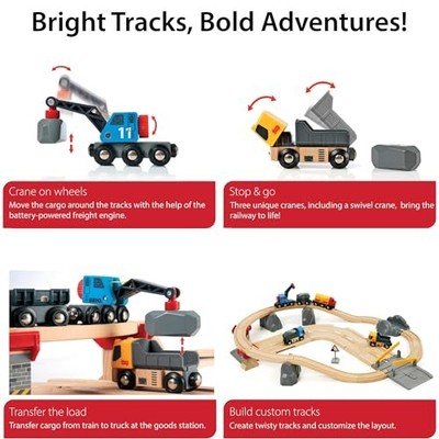 BRIO 33210 Rail & Road Loading Train Set for sale online | eBay