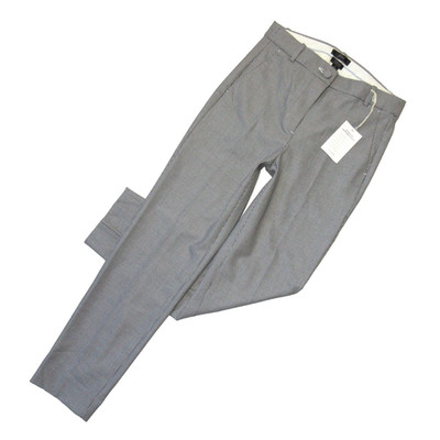 NWT J.Crew High Rise Cameron in Black Ivory Houndstooth Stretch Slim Pants 4