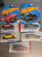Hot Wheels Honda Civic Lot 5 Cars NIP