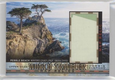 2018 Goodwin Champions World Traveler Map Relics Pebble Beach United States x3c