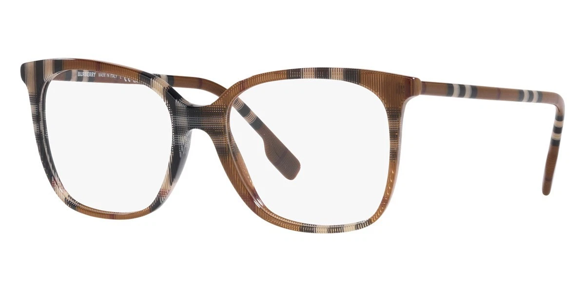 Burberry Eyeglass Frames B8465 Brown Plastic Full Rim Rectangular 50[]16-135 Burberry 2356 Single Vision Full Frame – ReadingGlasses.com main image 4