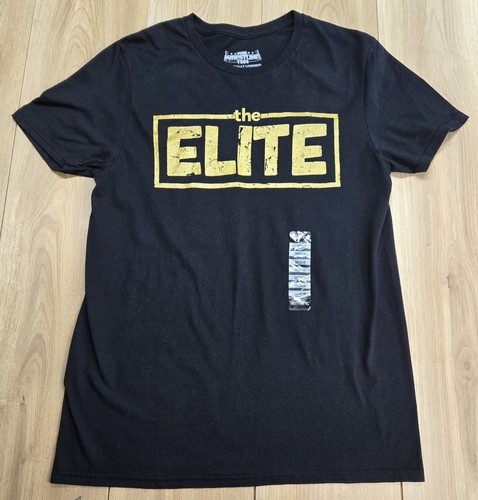 Young Bucks Golden Elite NWT T-Shirt Mens Sz Medium, Kenny Omega, Black W/Gold