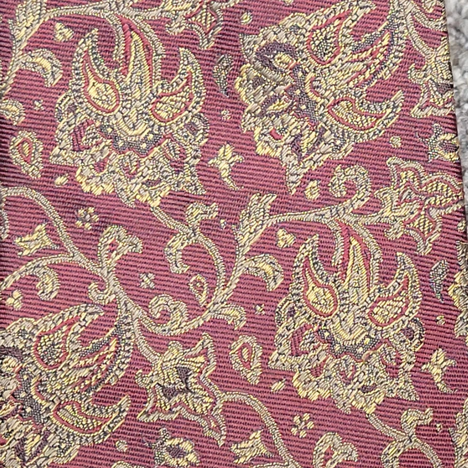 Corbata Ben Silver Cravate Seda Tejida Texturizada Corbata Paisley Floral Foto 4 de 4