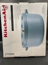 KitchenAid Enameled Cast Iron Dutch Oven/Casserole, 6 Quart, Blue Velvet