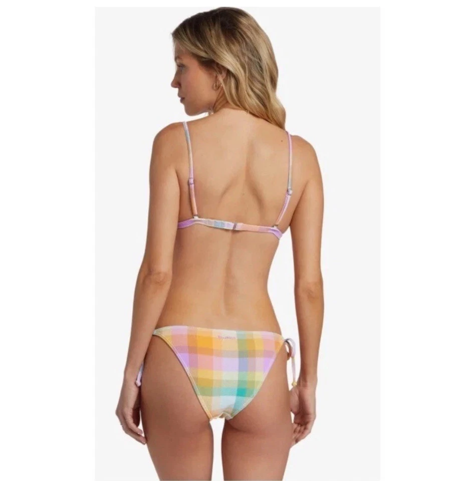 Bikini Billabong ondas cálidas corbata lateral tropical parte inferior a cuadros L/12 nuevo * BG906 Foto 2 de 3