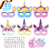 Lamek 6 Einhorn Masken Bastelsets FüR Kinder Kreative Kunsthandwerk Diy Bastelha