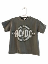 H&M AC/DC Baby (12-18 Mos) Graphic Tee, Green Short Sleeve