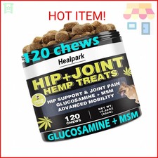 Hemp Hip and Joint Supplement for Dogs - Glucosamine for Dogs - Chondroitin, Hem