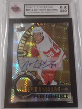 2016 UD OVERTIME ANTHONY MANTHA OPTIMUM PERFORMANCE GOLD AUTO ROOKIE 1/3 KSA 9.5