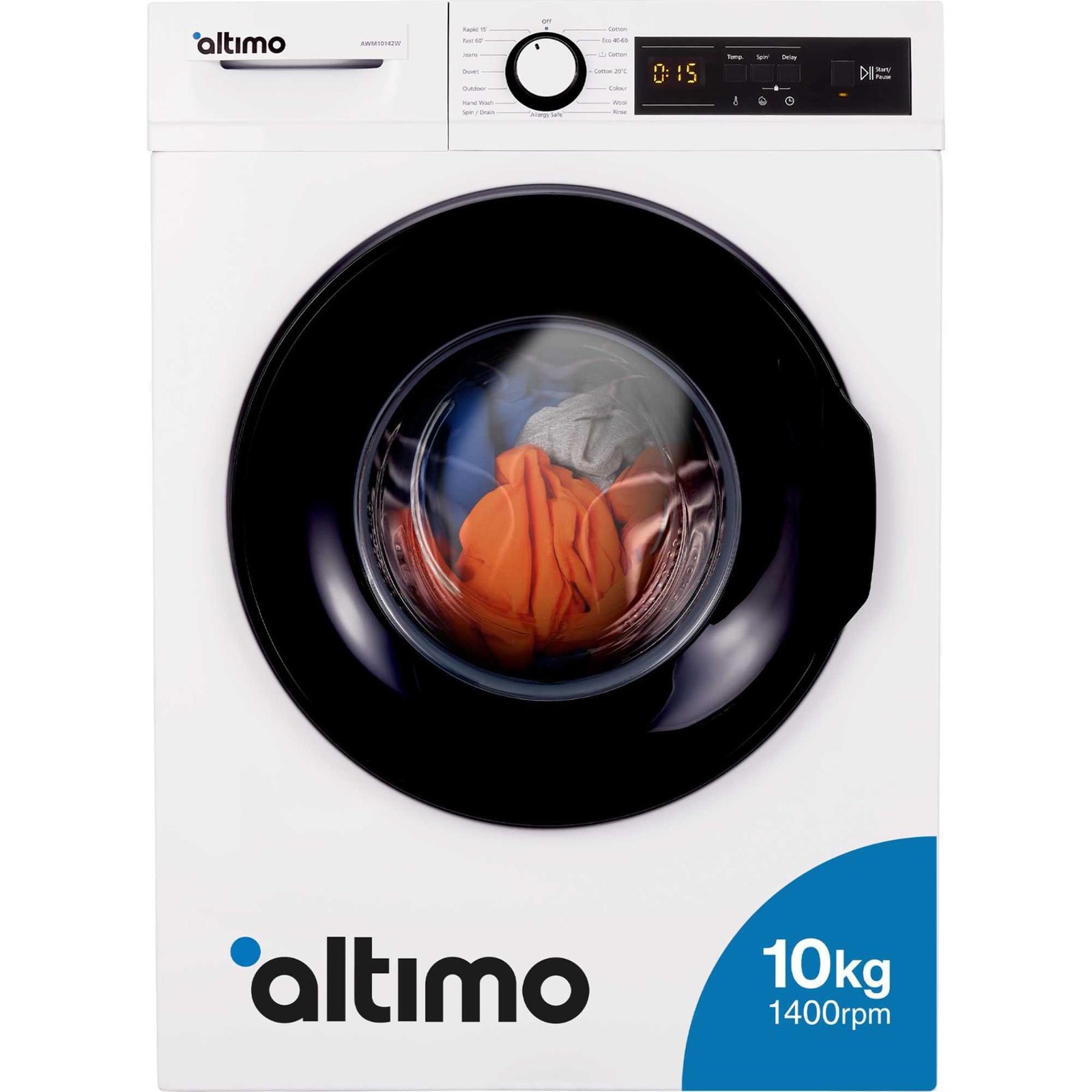 Altimo AWM10142W 1400rpm Washing Machine - White