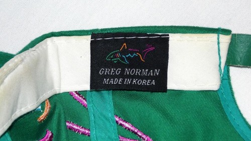 Greg Norman 2 Time The Open Champion Green Shark 90s Baseball Hat + Signed Ball - Picture 6 of 10