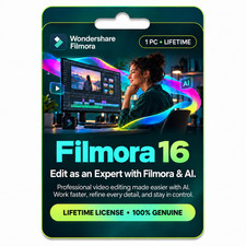 NEW : Wondershare Filmora 16 Video Editor for Windows Lifetime Perpetual DVD