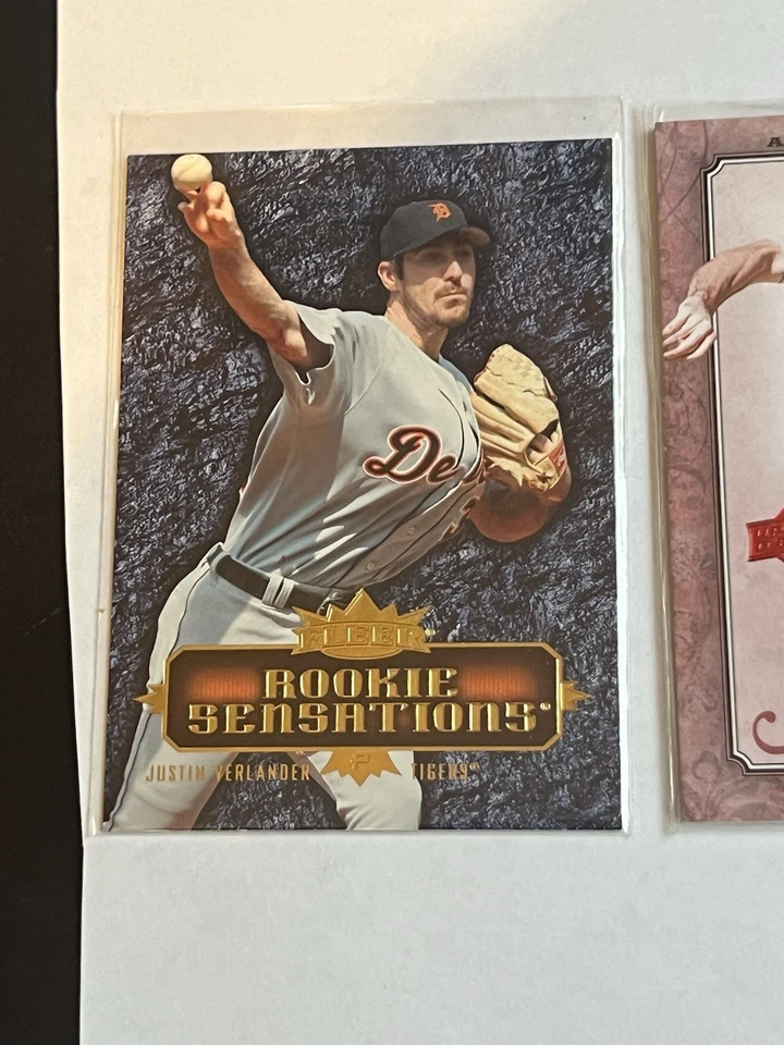 2008 Upper Deck Timeless Moments Justin Verlander Relic Red & Rookie Sensation - Image 3 of 3
