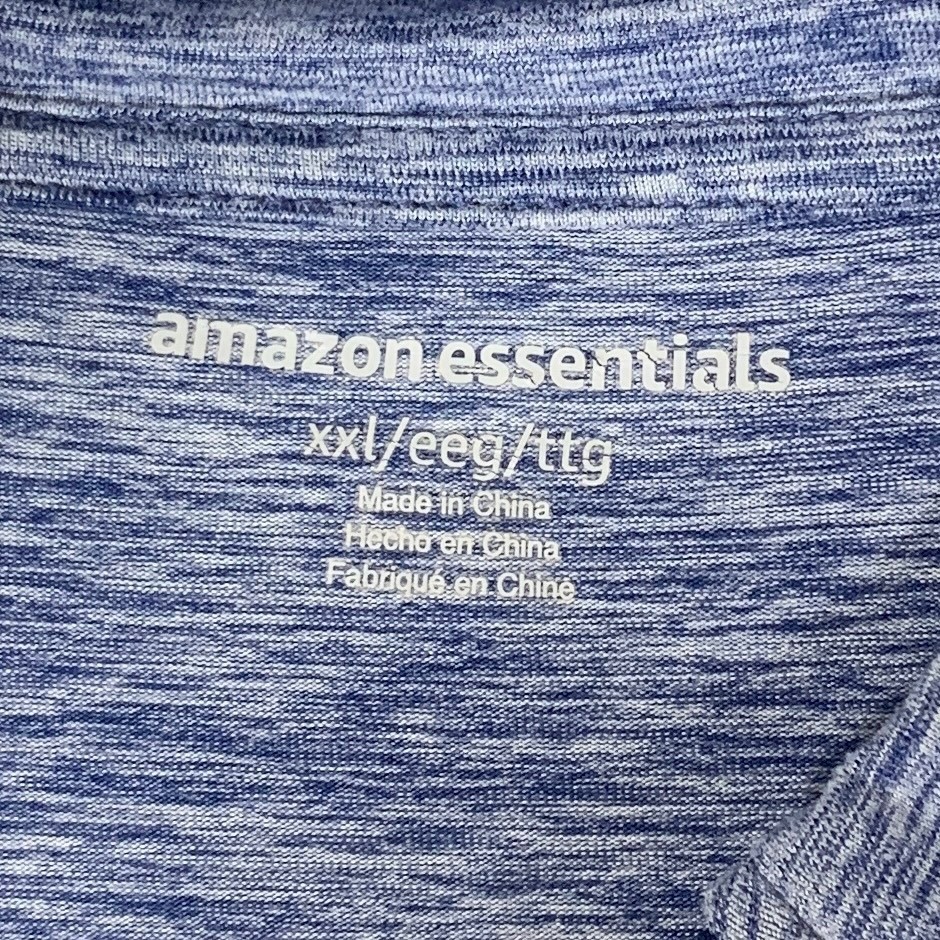 Amazon Essentials Men Heathered Blue Quarter Zip … - image 5