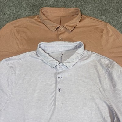 Lot Of 2 Lululemon Evolution Polo Shirts Men's M Performance Casual Short Sleeve