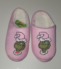 Ladies Grinch Pink Slippers Size XXL/11
