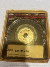 Vintage 1990s Craftsman 93262 7" Adjustable Dado Saw Blade Carbide USA NEW NOS