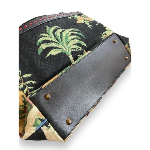 RARO Bolso de Mano Vintage Isabella Fiore Negro Con Cuentas Geisha Jardín Hombro - Imagen 5 de 5