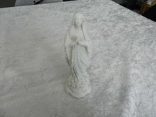 Art religieux ancienne statuette globe Mariée Sainte Vierge porcelaine biscuit