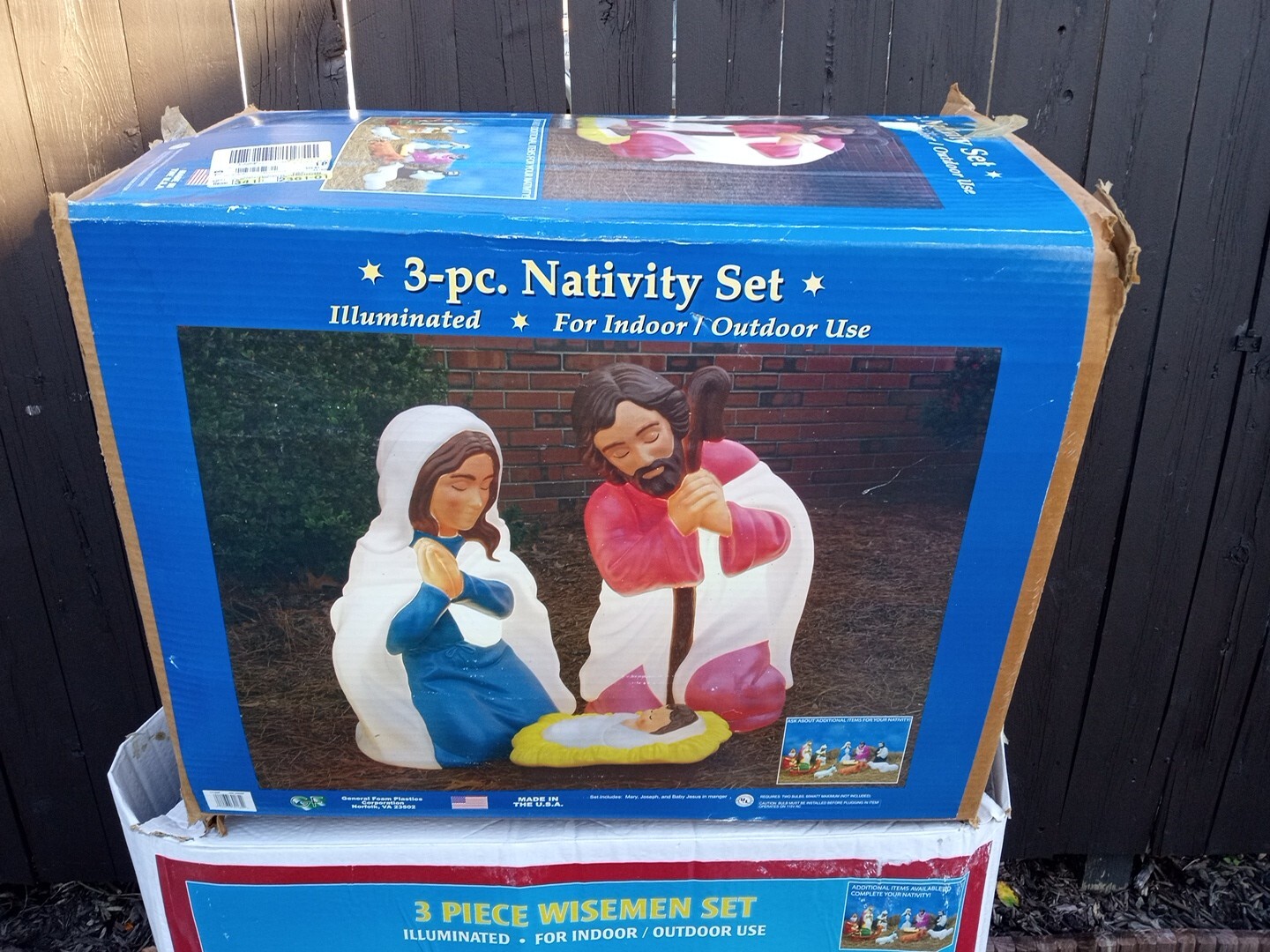 BLOW MOLD NATIVITY 11PC SET/GENERAL FOAM/ORIGINAL BOXES/CHRISTMAS
