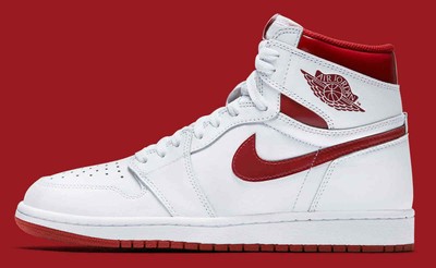 air jordan 1 white metallic red