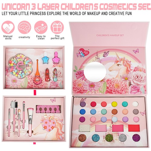 Einhorn Kinderschminke Schminkkoffer Make up Schminkset Spielzeug Safe für Kinde - Bild 19 von 20
