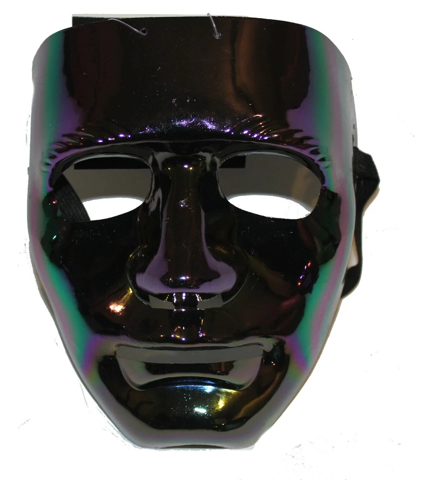 Plastic Metallic Horror Skeleton Mask Costume Party Dance Crew for Hip Hop Opera - Image 2 of 4