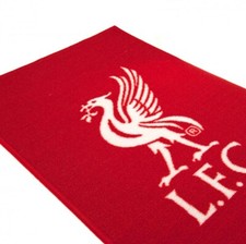Liverpool FC Official Crest Liverbird Rug LFC Gift 80cm x 50cm 653g