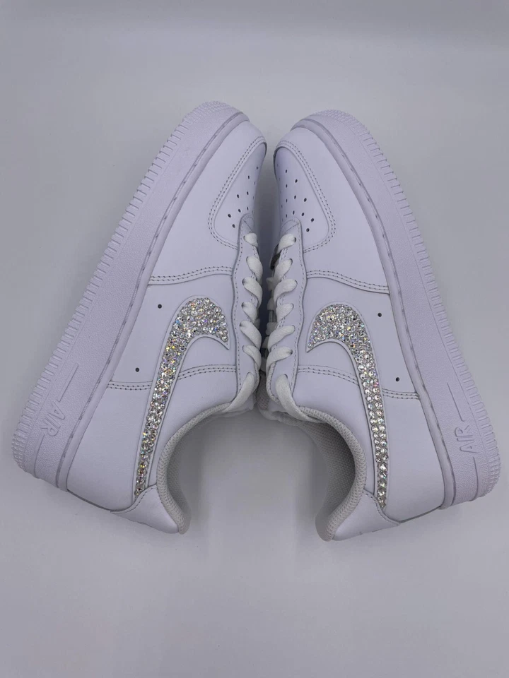 Nike Air Force 1 '07 Shoes with Swarovski Crystal Bling Shoes - Image 3 of 4