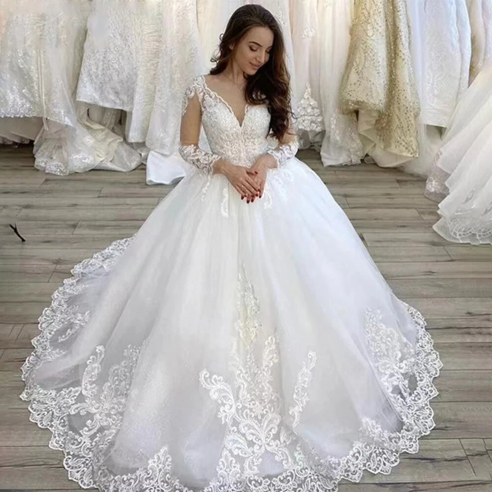 Biztunnel Long A-line Sweetheart Chiffon Lace Wedding Dresses with Sle –  BIZTUNNEL