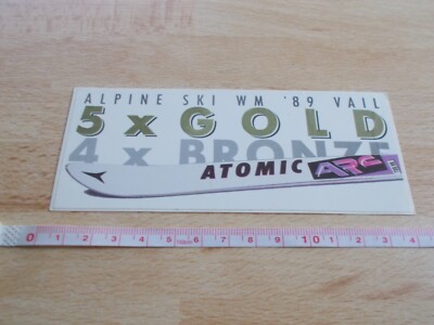 Ancien Autocollant Sport ATOMIC SKI – Vintage Accessoire Ski – Fabriqué En Allemagne