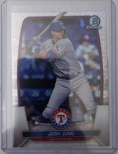 Josh Jung RC 2023 Bowman Chrome MOJO Refractor Texas Rangers #43 Rookie Card . rookie card picture