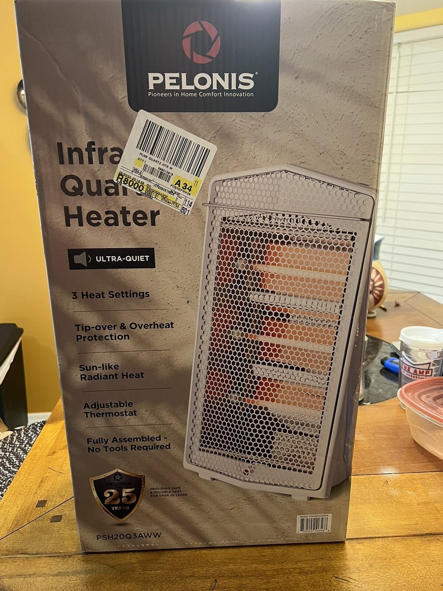 Pelonis 1500W Electric Quartz Radiant Heater with 3-Heat Settings,  PSH20Q3WW 750545106551 | eBay