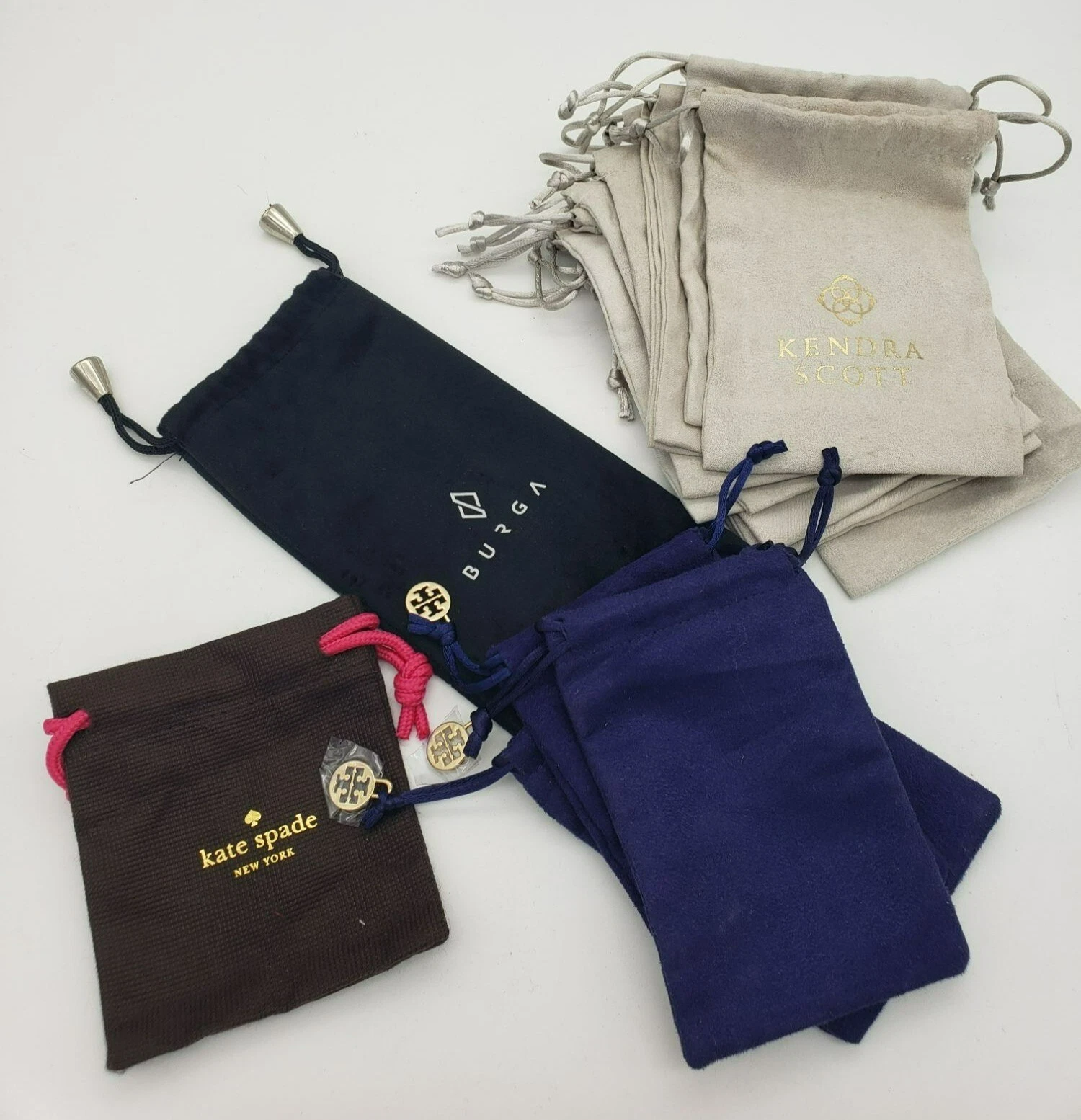 Lotto borse gioielli 12 Kendra Scott 3 Tory Burch 1 Kate Spade piccolo cordoncino