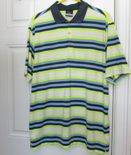Men's Nike Golf Dri-FIT Striped Polo Shirt Size Large