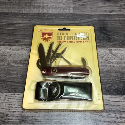 Arrow Swiss Army Pocket Knife 16 Multi-Function Blades Tools SA