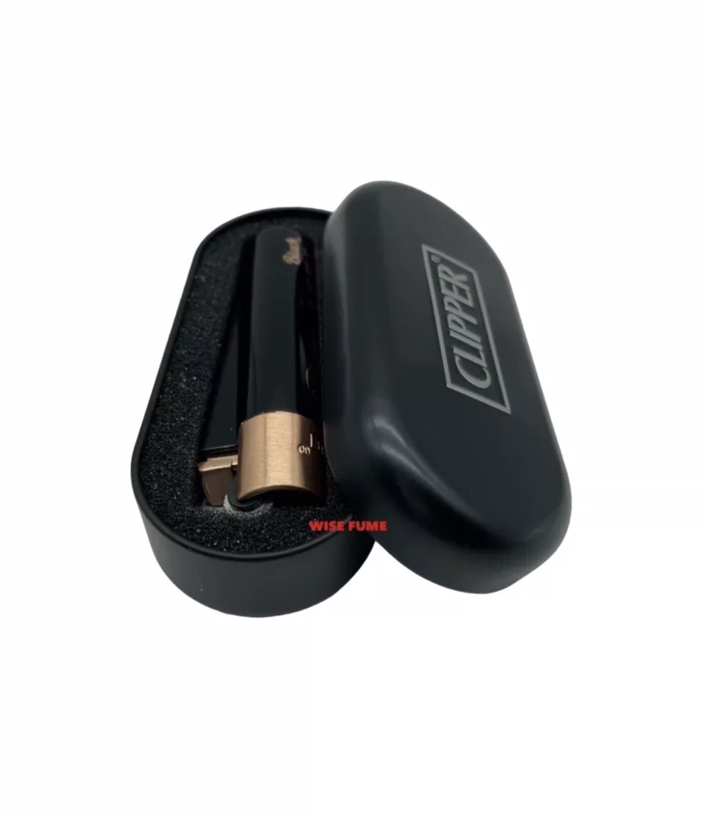 RAW Clipper Full Metal Lighter Rose Gold Black Color +raw Clipper Cork Lighter
