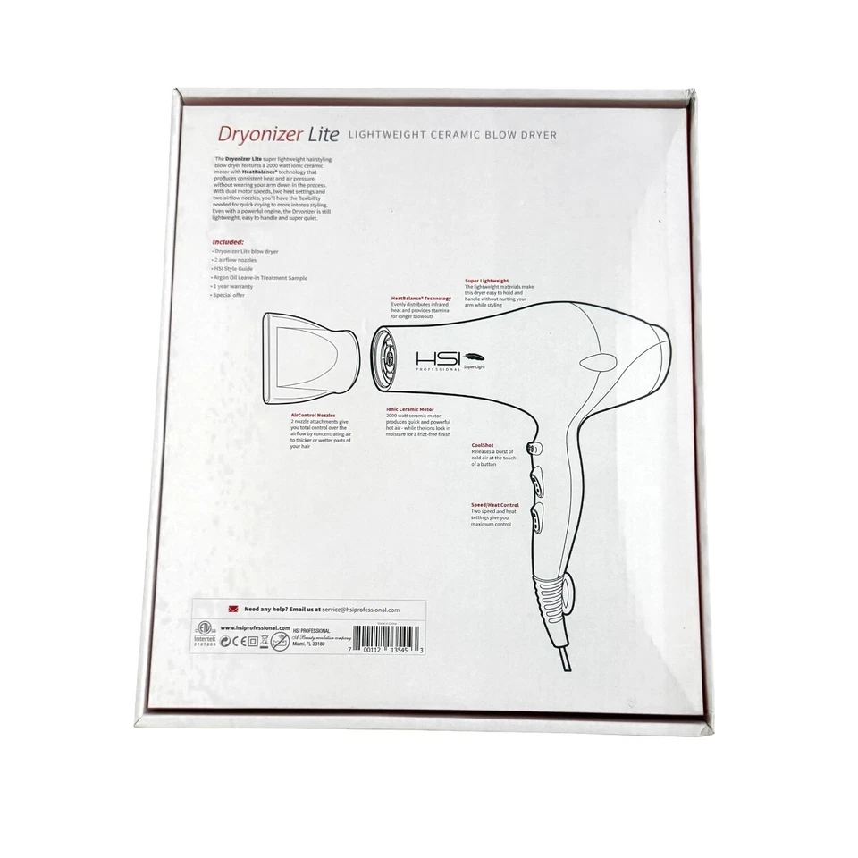 Secador de soplado HSI Lite 1875 vatios motor de cerámica iónica Foto 3 de 4
