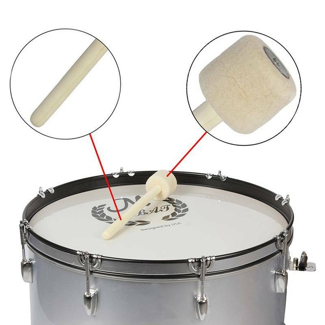 Bass Drum Pedal Beater Soft Felt Kick Drum Sticks Step Pedal Hammer