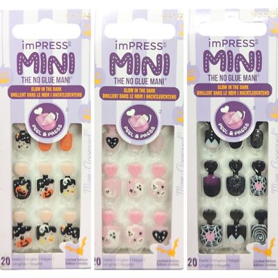 Kiss - imPRESS Mini (Kids!) No Glue Mani - Halloween Themed 3pc Bundle