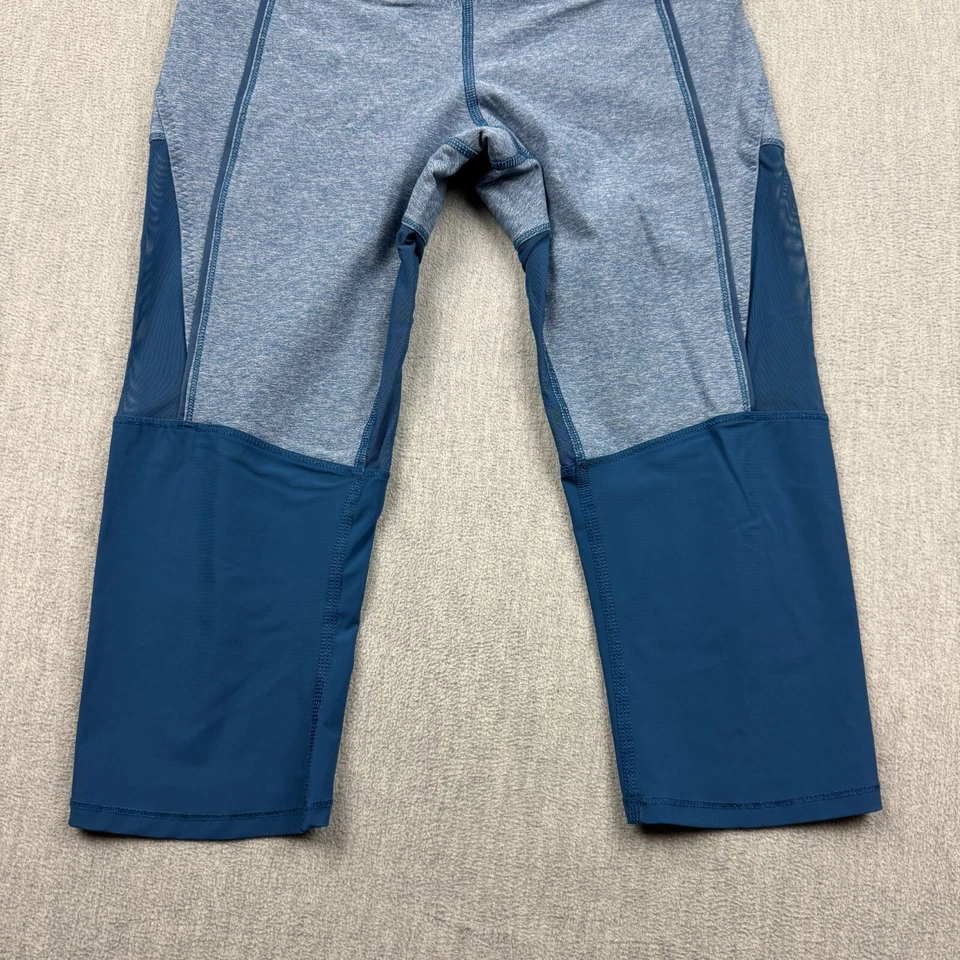 Lululemon Leggings Mujer 6 Azul Entrenamiento Resistente Capri Crop 17" Yoga Gimnasio Pantalones Foto 3 de 4