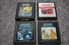 Lot of 4 Atari 2600 Games Pacman, Asteroids, E.T. The Extraterrestial  And Defen