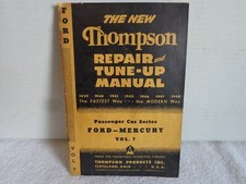 The New Thompson Repair Tune-up Manual Pass. Car Vol.7 Ford Mercury 1948